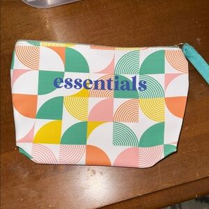 Essentials Colorful Geometric Cosmetic Bag